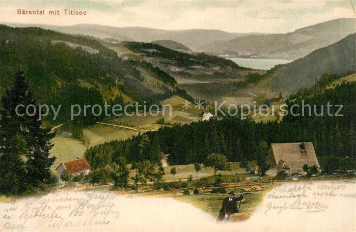 Baerental Feldberg Panorama Blick zum Titisee