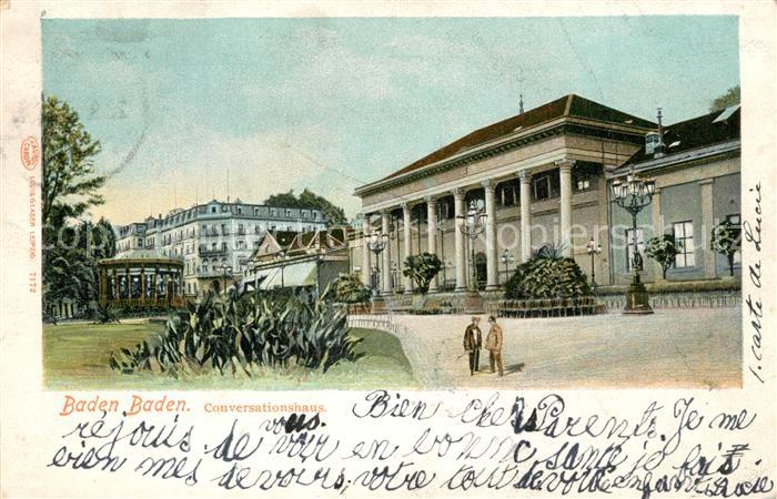 BADEN-BADEN BW Konversationshaus Kuenstlerkarte