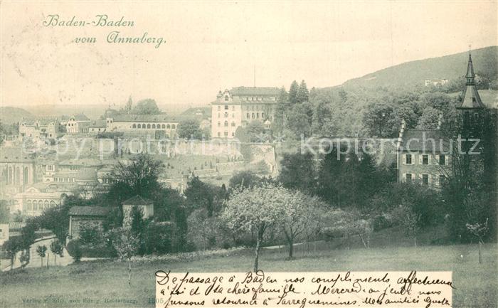 BADEN-BADEN BW Panorama Blick vom Annaberg
