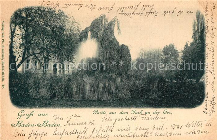 BADEN-BADEN BW Partie aus dem Park an der Oos