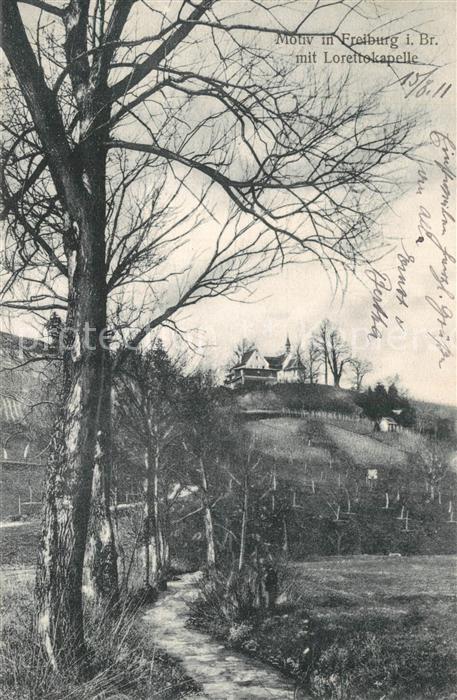 Freiburg Breisgau Landschaftspanorama mit Lorettokapelle