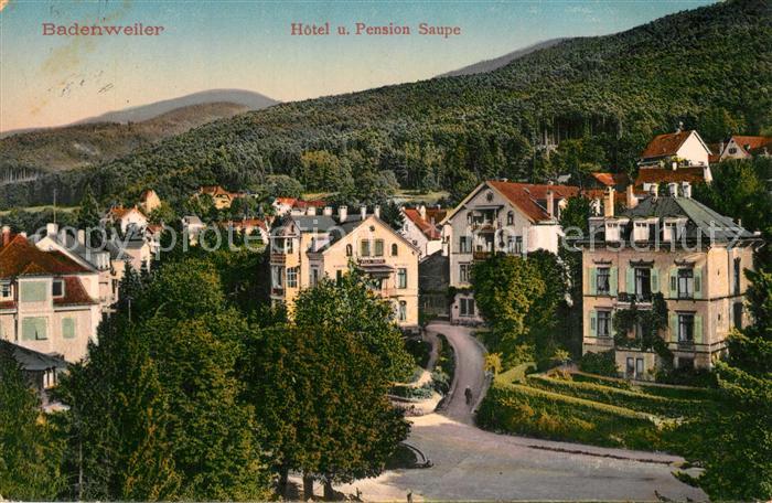 BADENWEILER BW Teilansicht mit Hotel Pension Saupe Kurort im Schwarzwald