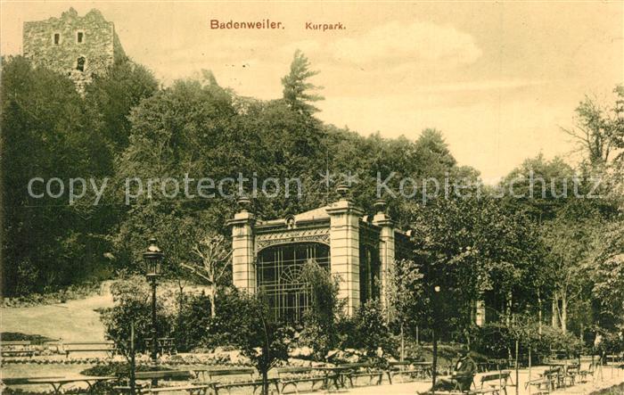 BADENWEILER BW Kurgarten und Schloss Kurort im Schwarzwald