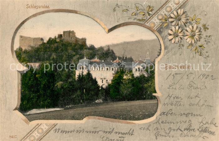 BADENWEILER BW Schlossruine Bilderrahmen Blumen