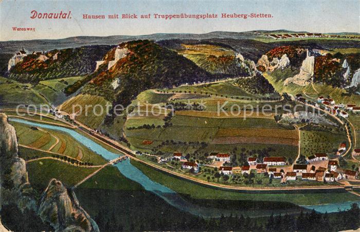 Heuberg Stetten kalten Markt Panorama Donautal Hausen Blick auf Truppenuebungspl