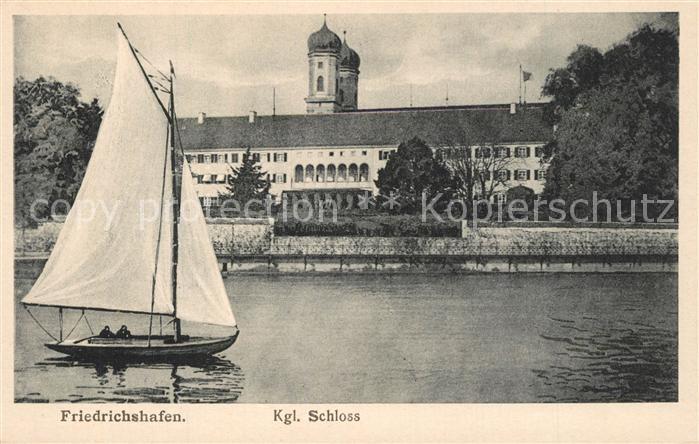 Friedrichshafen Bodensee Koenigliches Schloss Segelboot