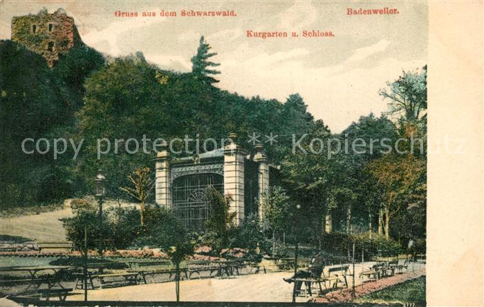 BADENWEILER BW Kurgarten und Schloss Kurort im Schwarzwald
