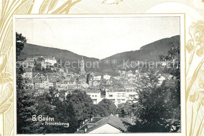 BADEN-BADEN BW Stadtpanorama Blick vom Friesenberg