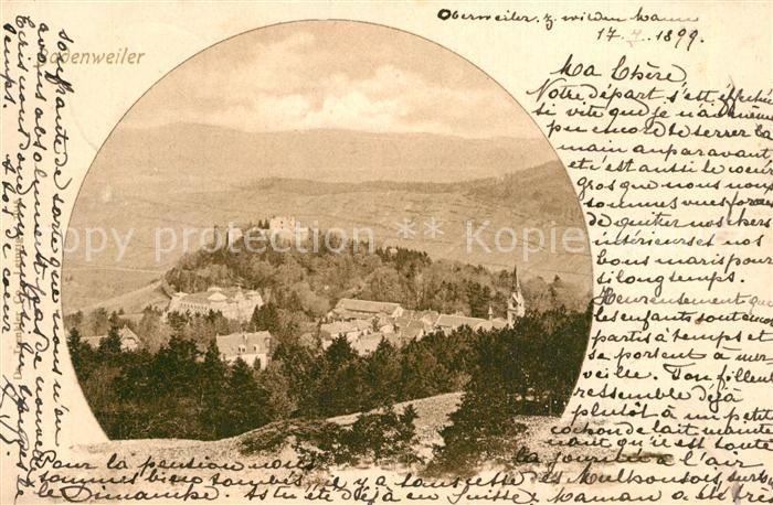 BADENWEILER BW Teilansicht mit Burgruine