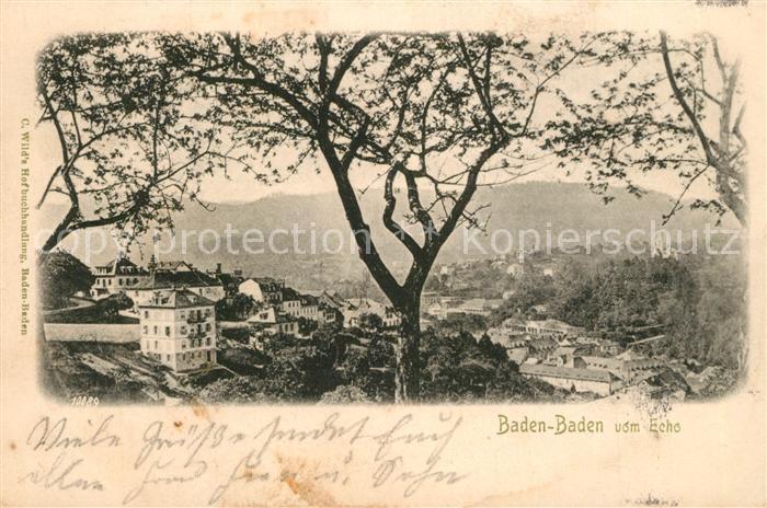 BADEN-BADEN BW Panorama Blick vom Echo