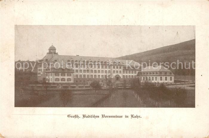 Lahr Baden Grossherzogliches Badisches Vorseminar Reserve Lazarett Stempel