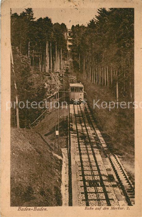 BADEN-BADEN BW Drahtseilbahn auf den Merkur