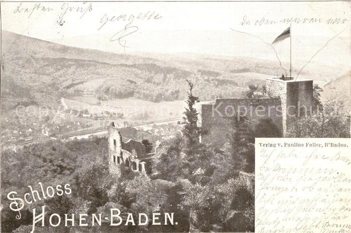 BADEN-BADEN BW Schloss Hohenbaden Ruine