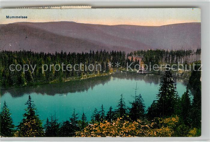 Mummelsee Panorama mit Gasthaus Schwarzwald Stempel geprueft