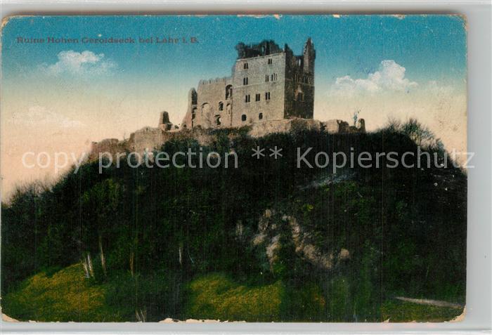 Lahr Baden Burgruine Hohen Geroldseck Stempel geprueft