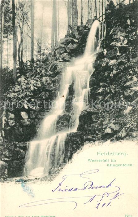 Heidelberg Neckar Wasserfall im Klingenteich