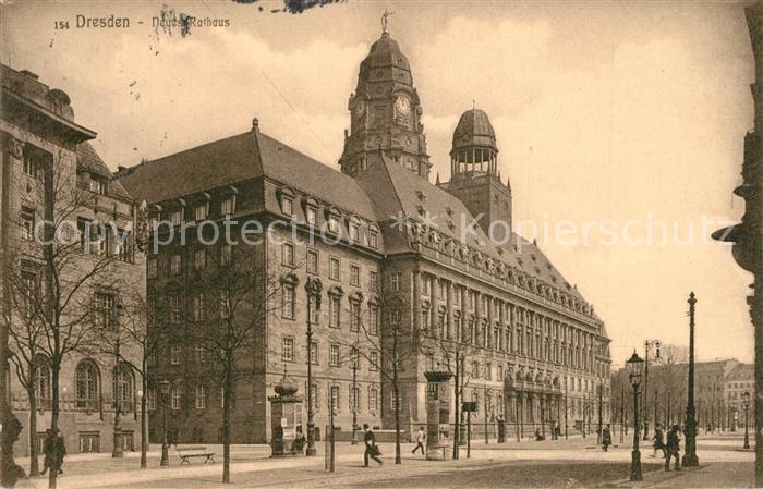 DRESDEN Elbe Neues Rathaus