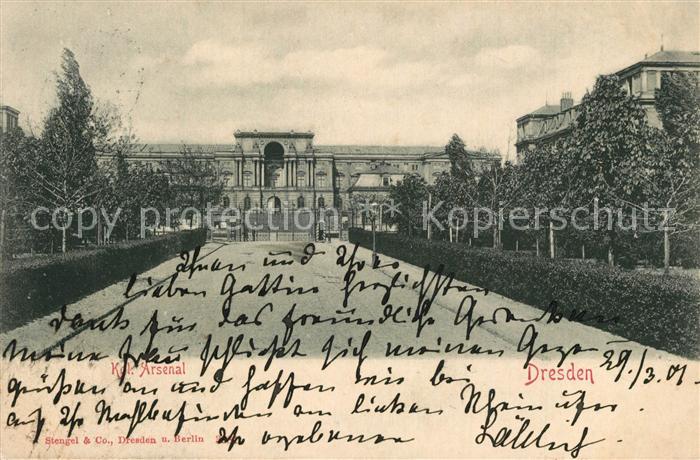 DRESDEN Elbe Koenigliches Arsenal