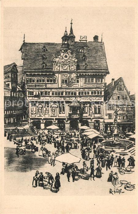 TueBINGEN BW Rathaus Kuenstlerkarte