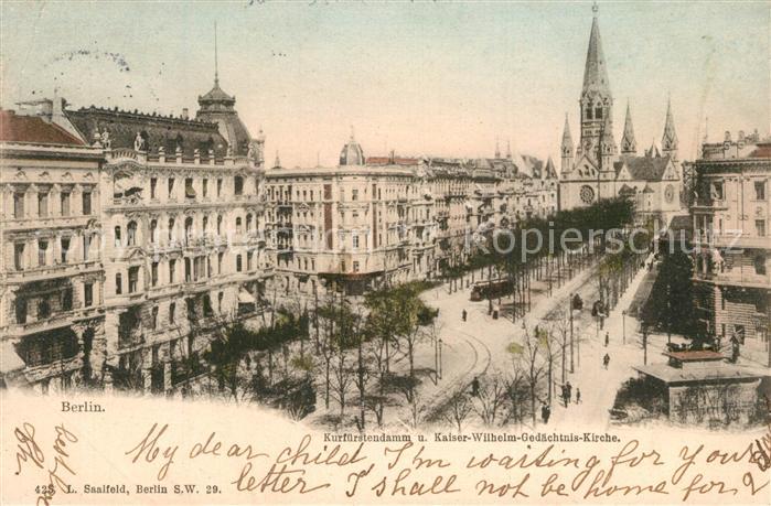 BERLIN  CITY Kurfuerstendamm Kaiser Wilhelm Gedaechtnis Kirche