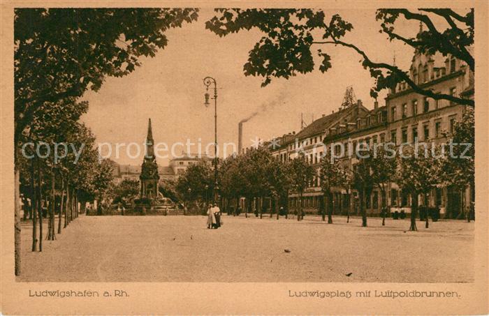 Ludwigshafen Rhein Ludwigsplatz Luitpoldbrunnen