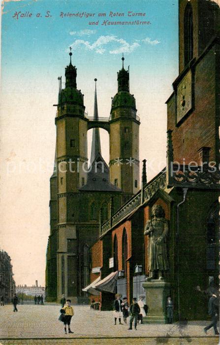 Halle Saale Rolandsfigur am Roten Turm Hausmannstuerme