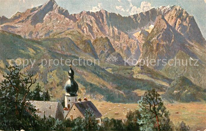 St Anton Kranzberg Wettersteingebirge Kuenstlerkarte