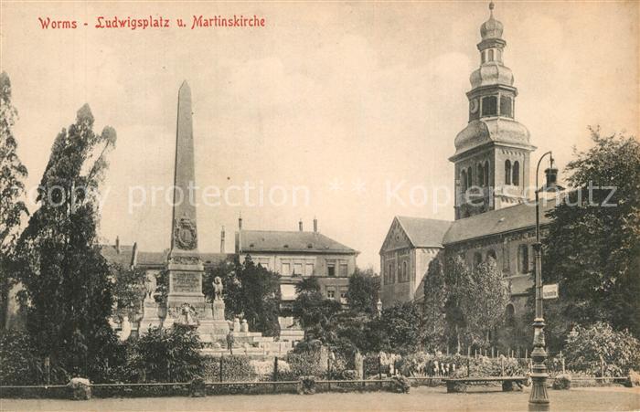 Worms Rhein Ludwigsplatz Martinskirche
