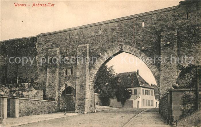 Worms Rhein Andreas Tor