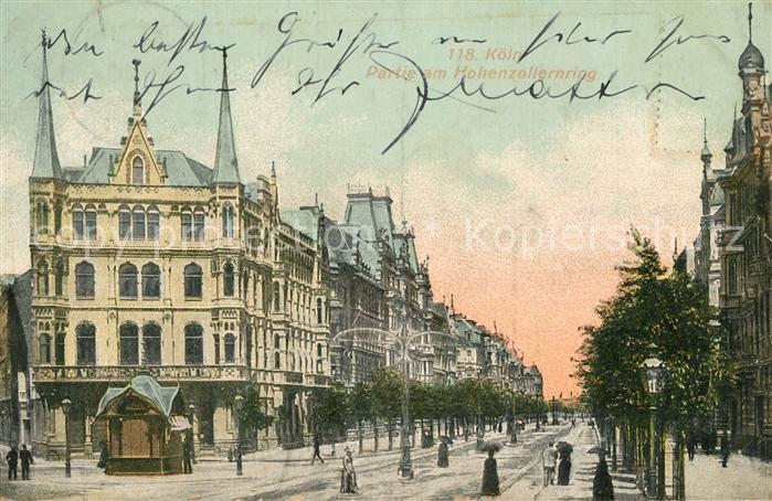 Koeln Rhein Partie vom Hohenzollernring