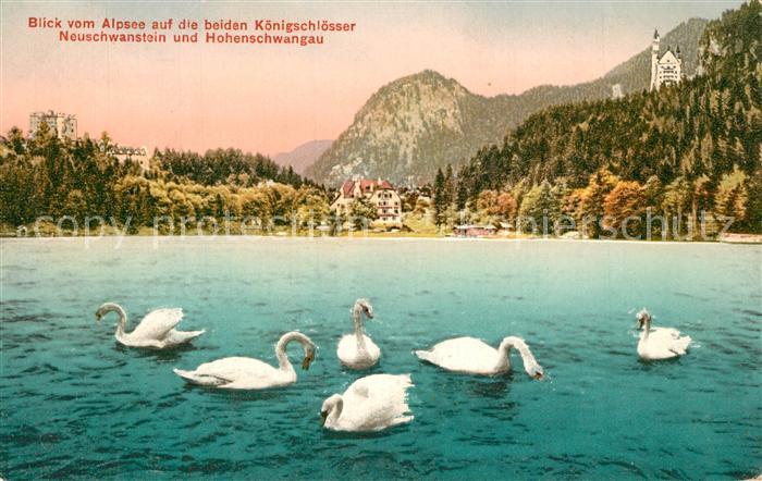 Fuessen Allgaeu Alpsee Neuschwanstein Hohenschwangau