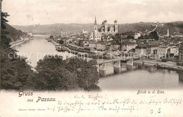 PAssAU Bayern Dom Blick von der Ries