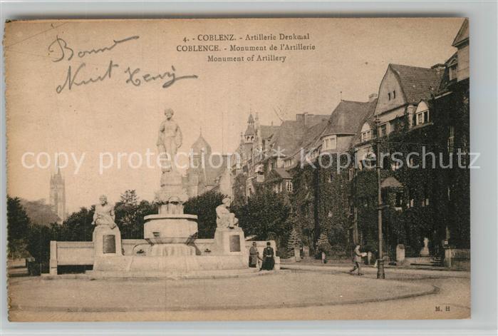 Coblence Coblenz Koblenz Artillerie Denkmal