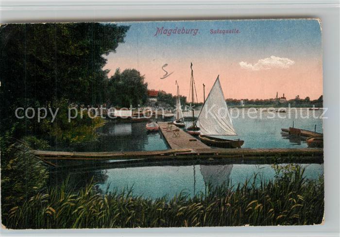 MAGDEBURG  CITY Salzquelle Segelboote