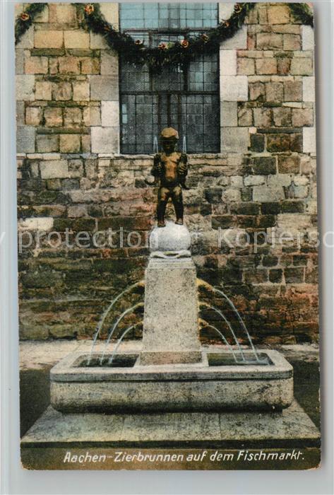 AACHEN NRW Zierbrunnen Fischmarkt