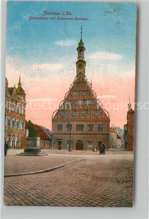 Zwickau Sachsen Gewandhaus Schumann Denkmal