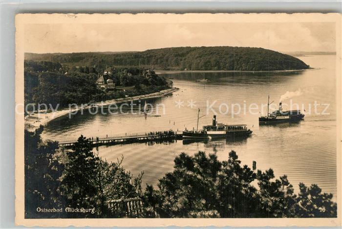 Gluecksburg Ostseebad Panorama Anlegestelle