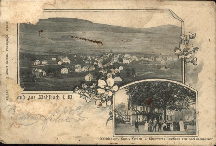 Wahlbach Siegen Westfalen Eisenwarenhandlung Karl Schuppener