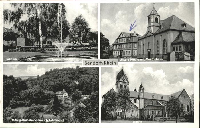 Bendorf Parkplatz Goethehaus Hedwig-Dransfeld-Haus Kirche