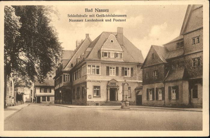 Nassau Lahn Schlossstrasse Gedächtnisbrunnen Landes