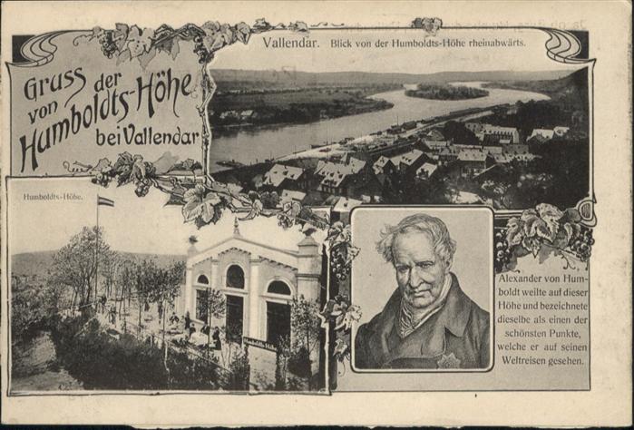 Vallendar Humboldts-Höhe Alexander von Humboldt