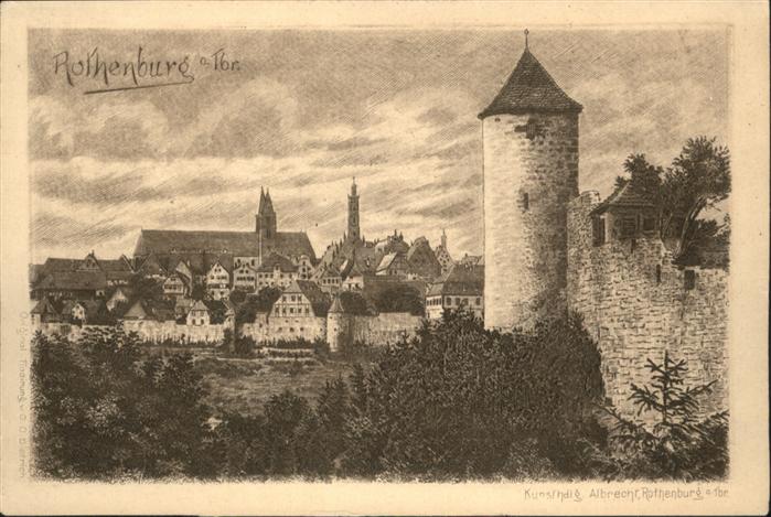 Rothenburg Tauber Rothenburg Handpressen-Kupferdruck