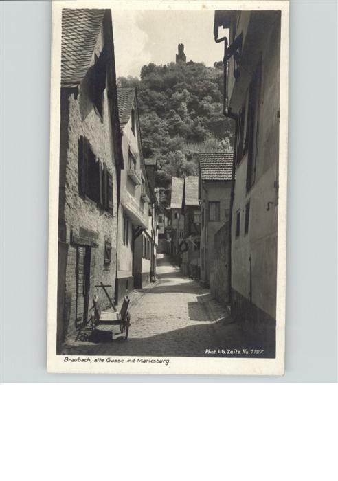 Braubach Rhein Braubach Gasse Marksburg