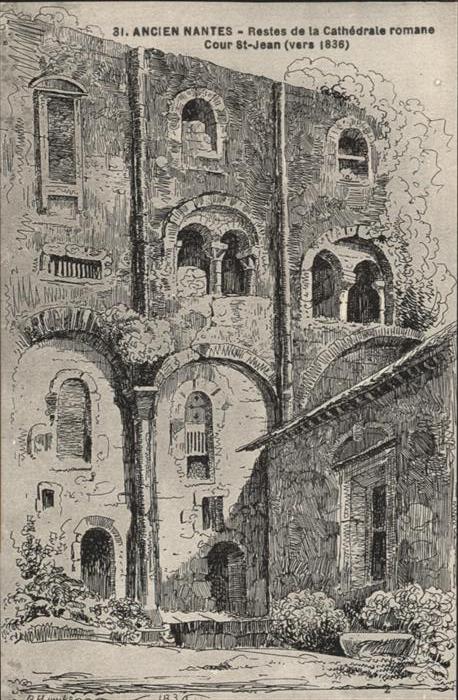 Nantes Loire Atlantique Nantes Restes de la Cathedrale romane C