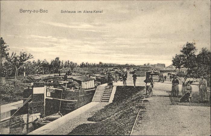 Berry-au-Bac Schleuse Aisne-Kanal