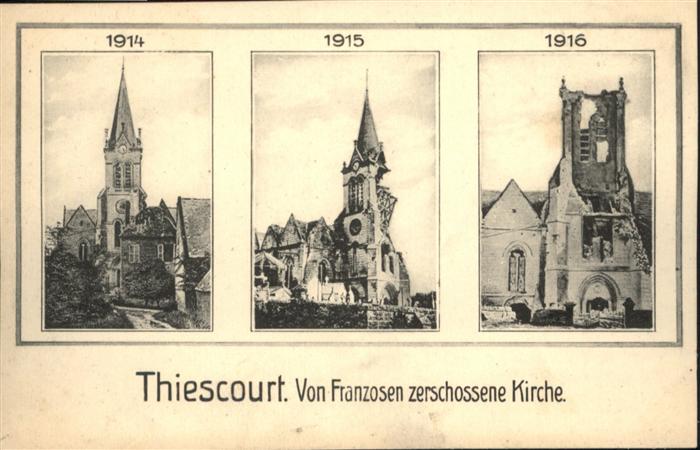 Thiescourt Kirche Zerstörung