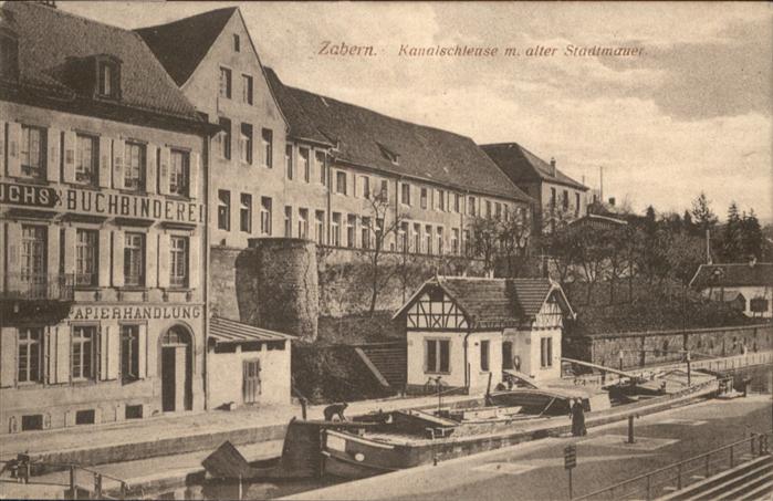 Zabern Saverne Zabern Kanalschleuse Stadtmauer Buchbin