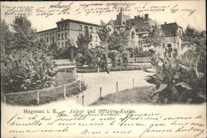 Hagenau Elsass Anlage Offiziers-Kasino