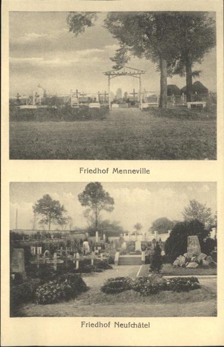 Menneville Aisne Menneville Friedhof Neufchatel