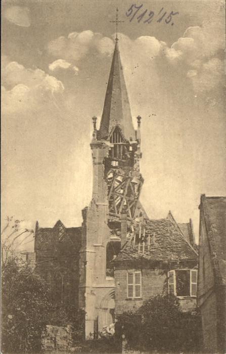 Thiescourt Kirche Zerstörung